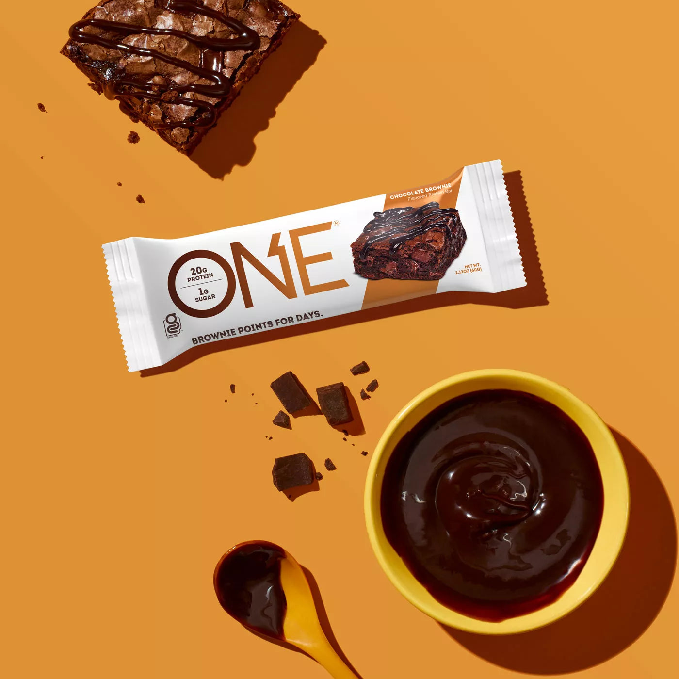 ONE BARRA DE PROTEÍNA BROWNIE DE CHOCOLATE