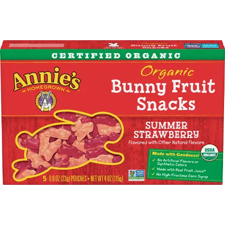 ANNIE'S ORGANIC BUNNY FRUIT SNACKS SUMMER STRAWBERRY