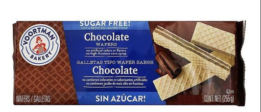 GALLETAS TIPO WAFER SABOR CHOCOLATE SIN AZÚCAR