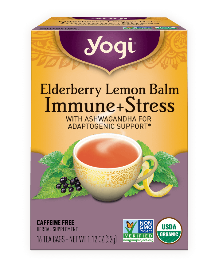 Yogi Tea Eldeberry Lemon Balm Immune+Stress