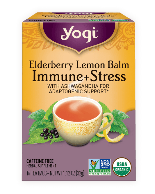 Yogi Tea Eldeberry Lemon Balm Immune+Stress